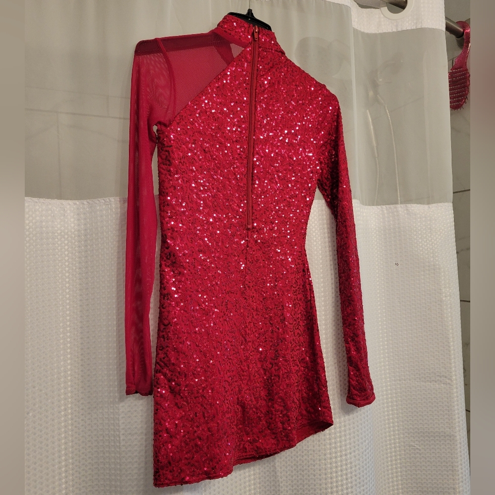 Red Sequin Dance Costume